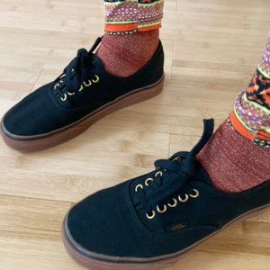 Vans Authentic Core Classic (Black) with gold eyelets - Size 9.5 - Like New